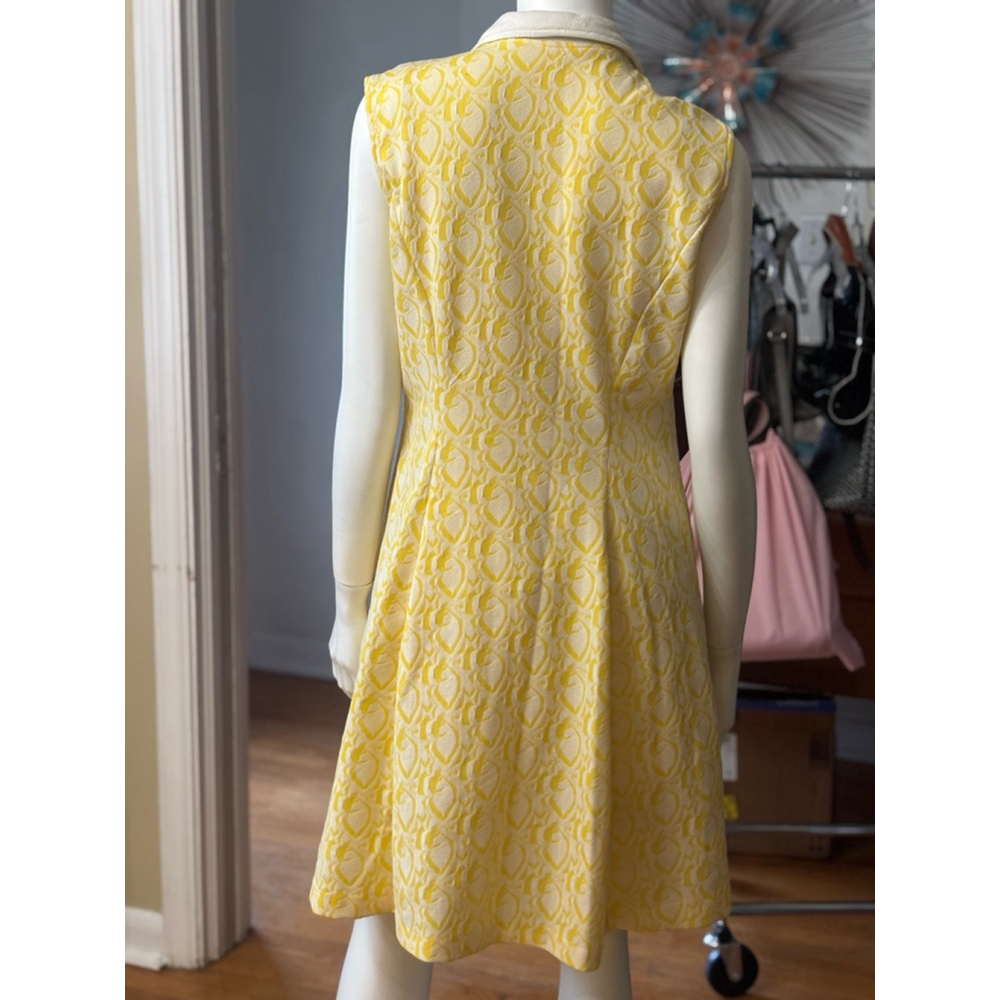 Vintage Dress Size Unspecified Yellow and White - Picture 2 of 5